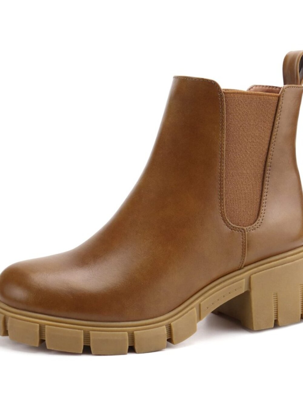 Women's Platform Chelsea Ankle Boots Chunky Heel